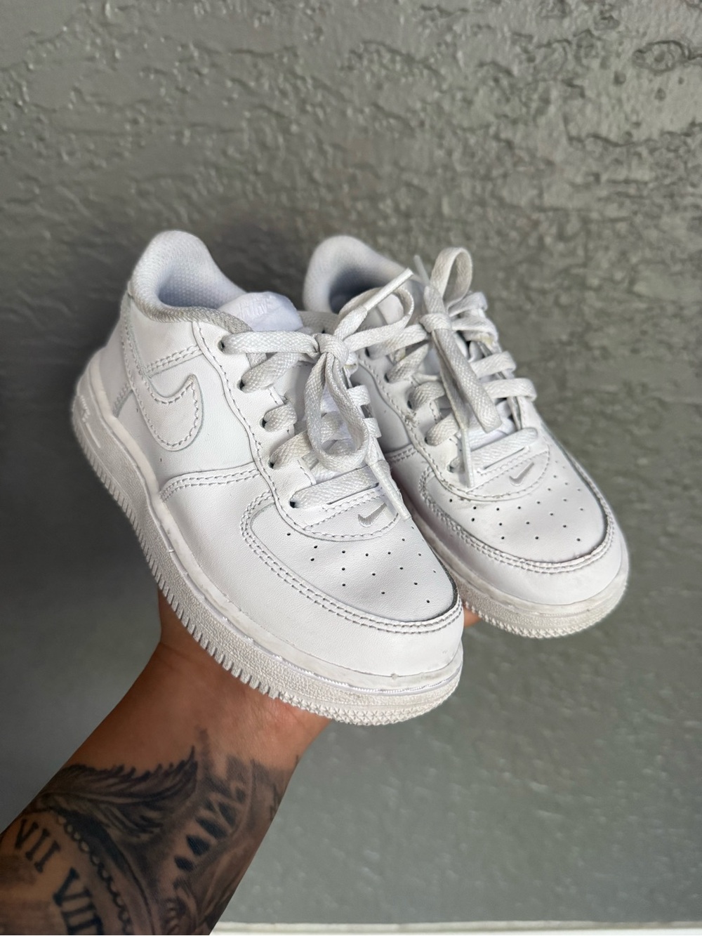 Kids White Nike Air Force